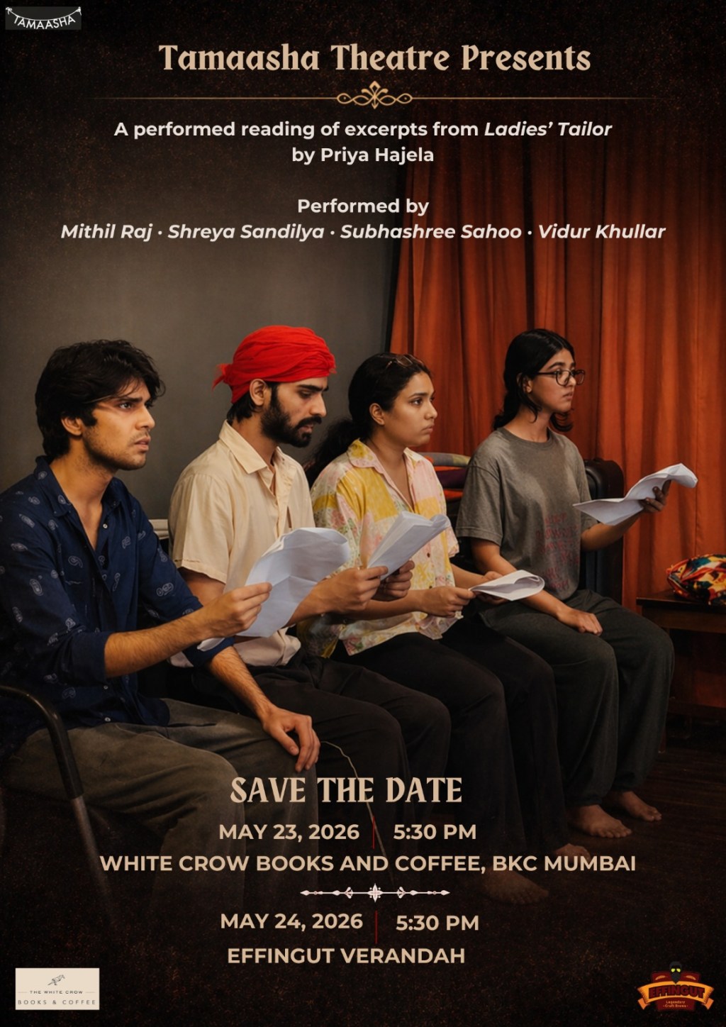 Tamaasha Theatre to Present Performed Reading of Priya Hajela’s Ladies’ Tailor in Mumbai and&nbsp;Pune